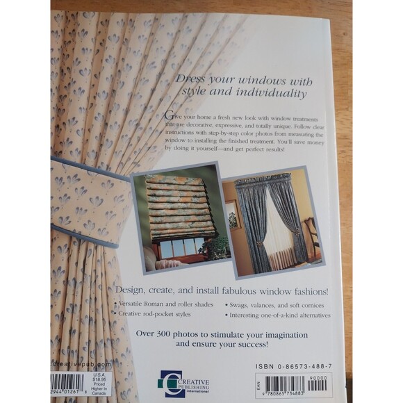 More Creative Window Treatments Book Curtains Valances Shades DIY Instructions - Picture 2 of 2